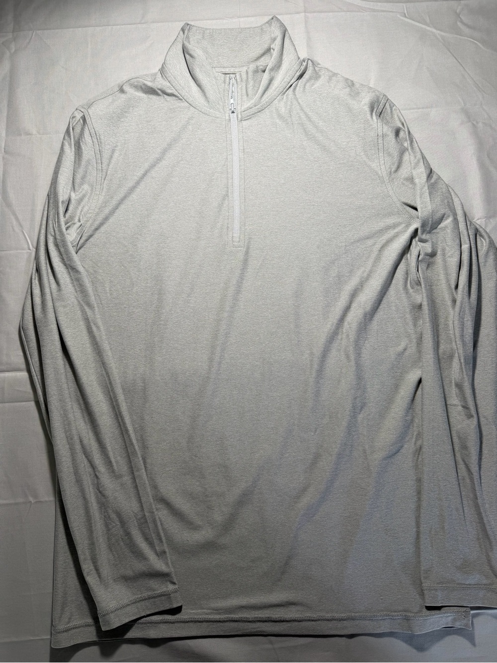 Light Gray Quarter-Zip Performance Pullover true classic